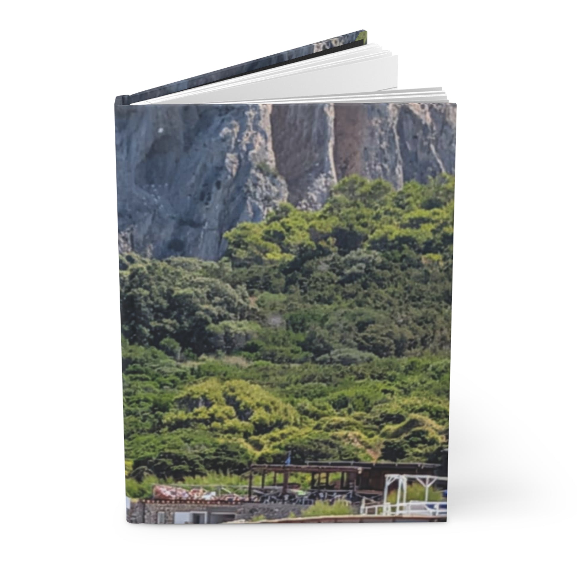 Mountain Cliff & Green Forest Hardcover Journal – Nature Writing Notebook - Writing Journal, Eco-Friendly Notebook