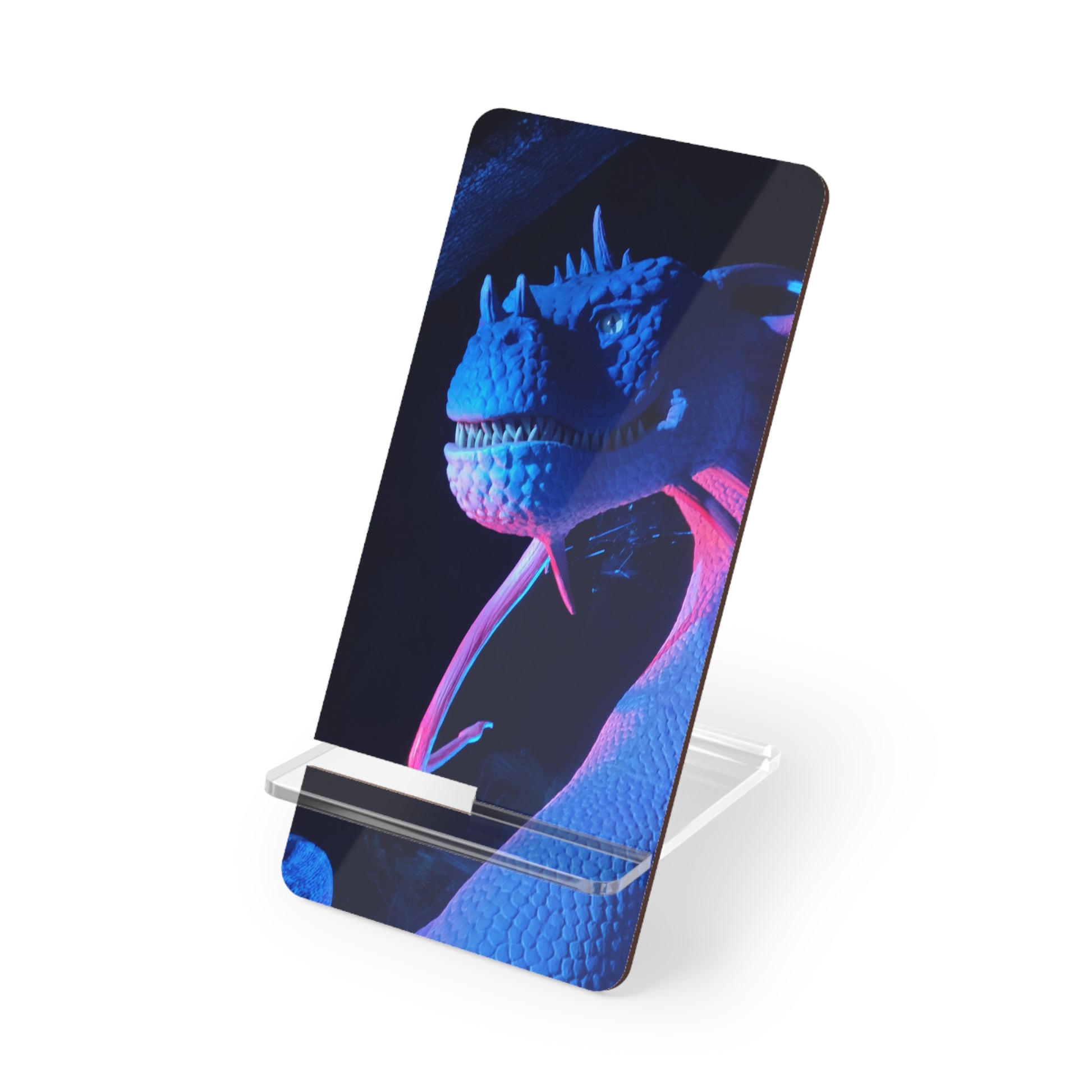 Bold Neon Dragon Phone Stand – Sleek Acrylic Holder for Desk or Nightstand