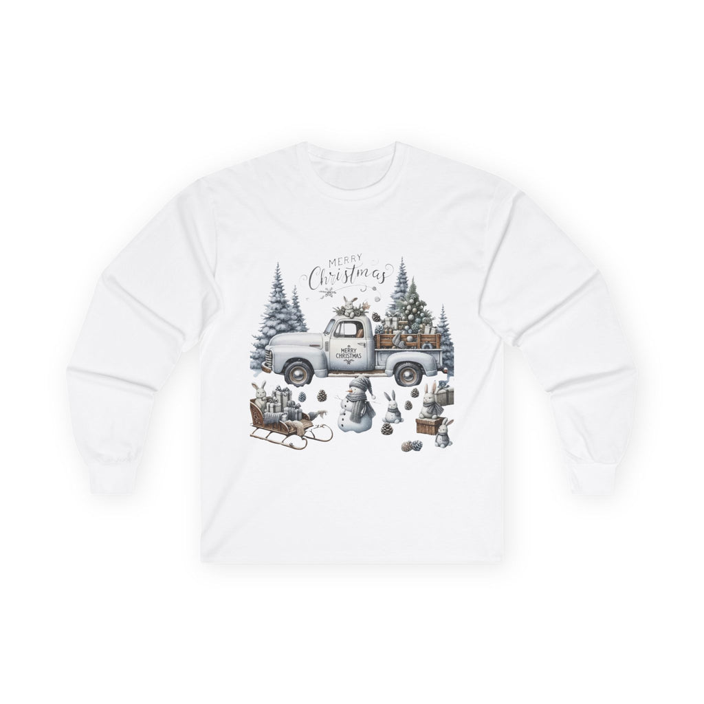 Whispers of Winter – Merry Christmas Truck T-Shirt Long Sleeve Tee