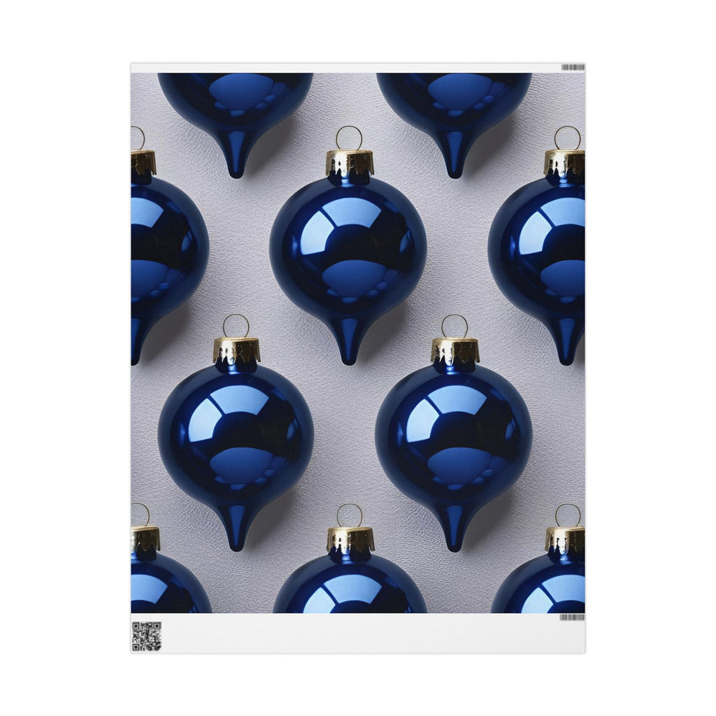 Elegant Blue Ornament Wrapping Paper