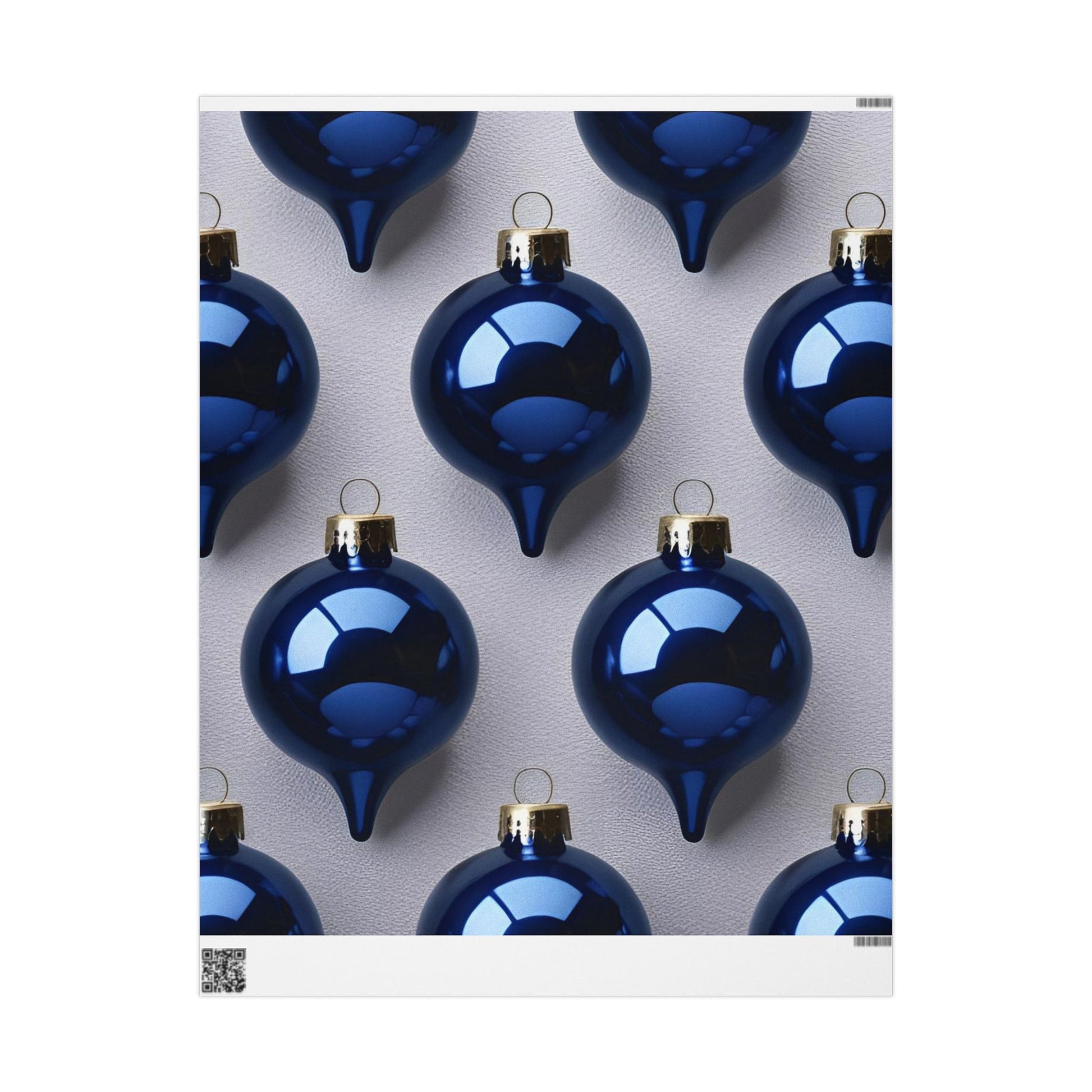 Elegant Blue Ornament Wrapping Paper