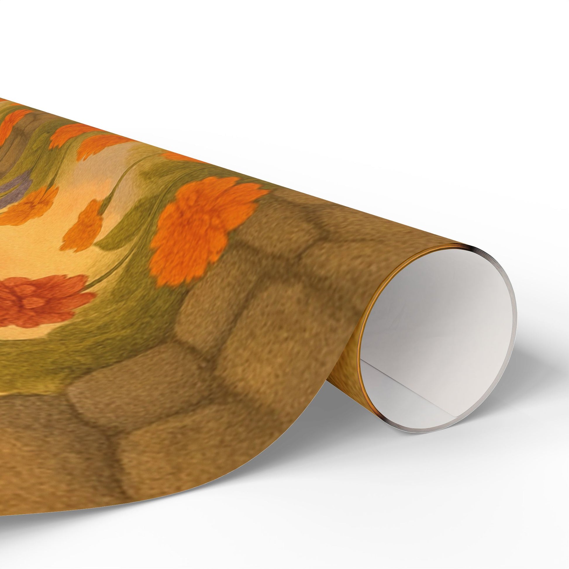 Sunset Marigold Floral Wrapping Paper Sheet for Gift Giving