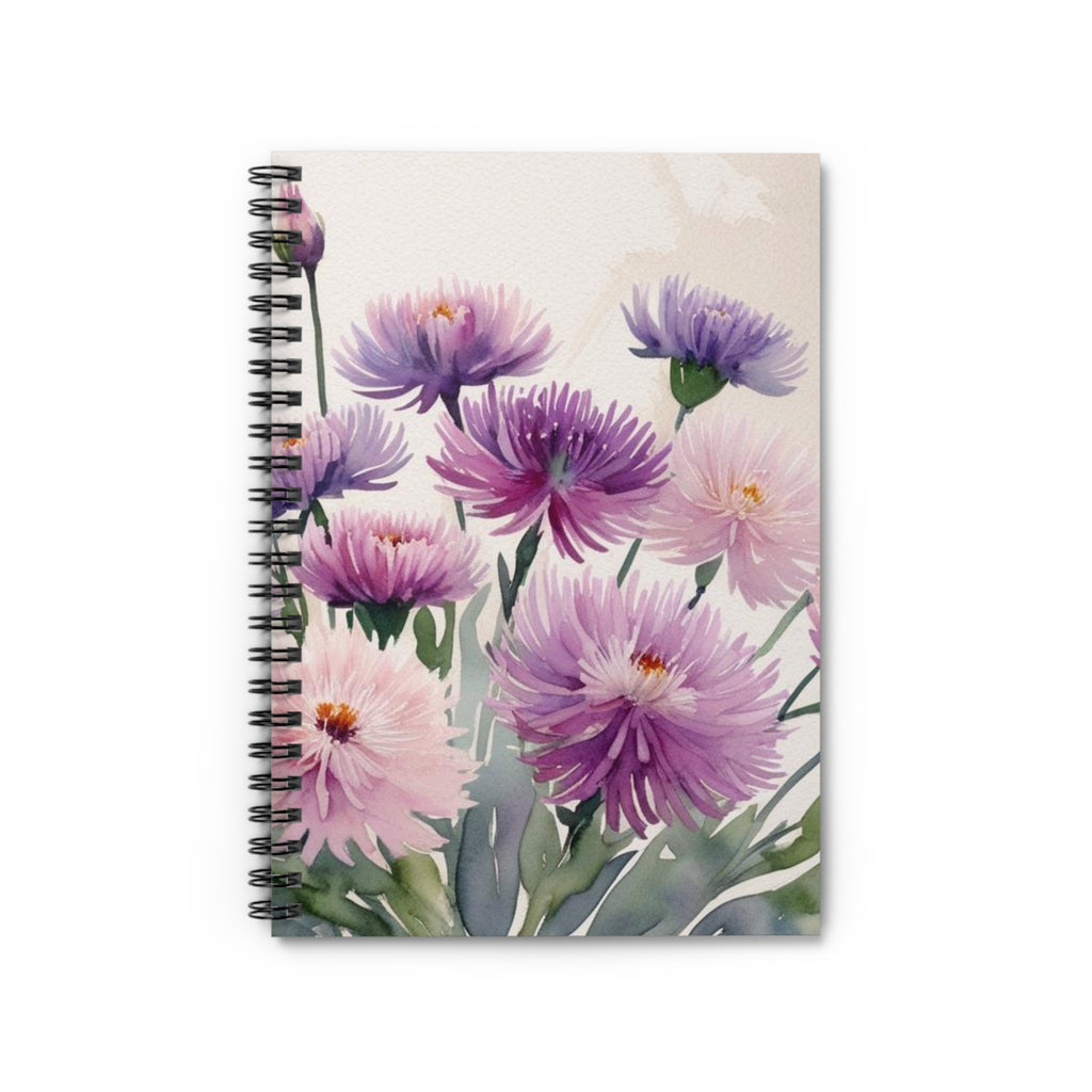 Ice Plant Purple Spiral Notebook - Ruled Line