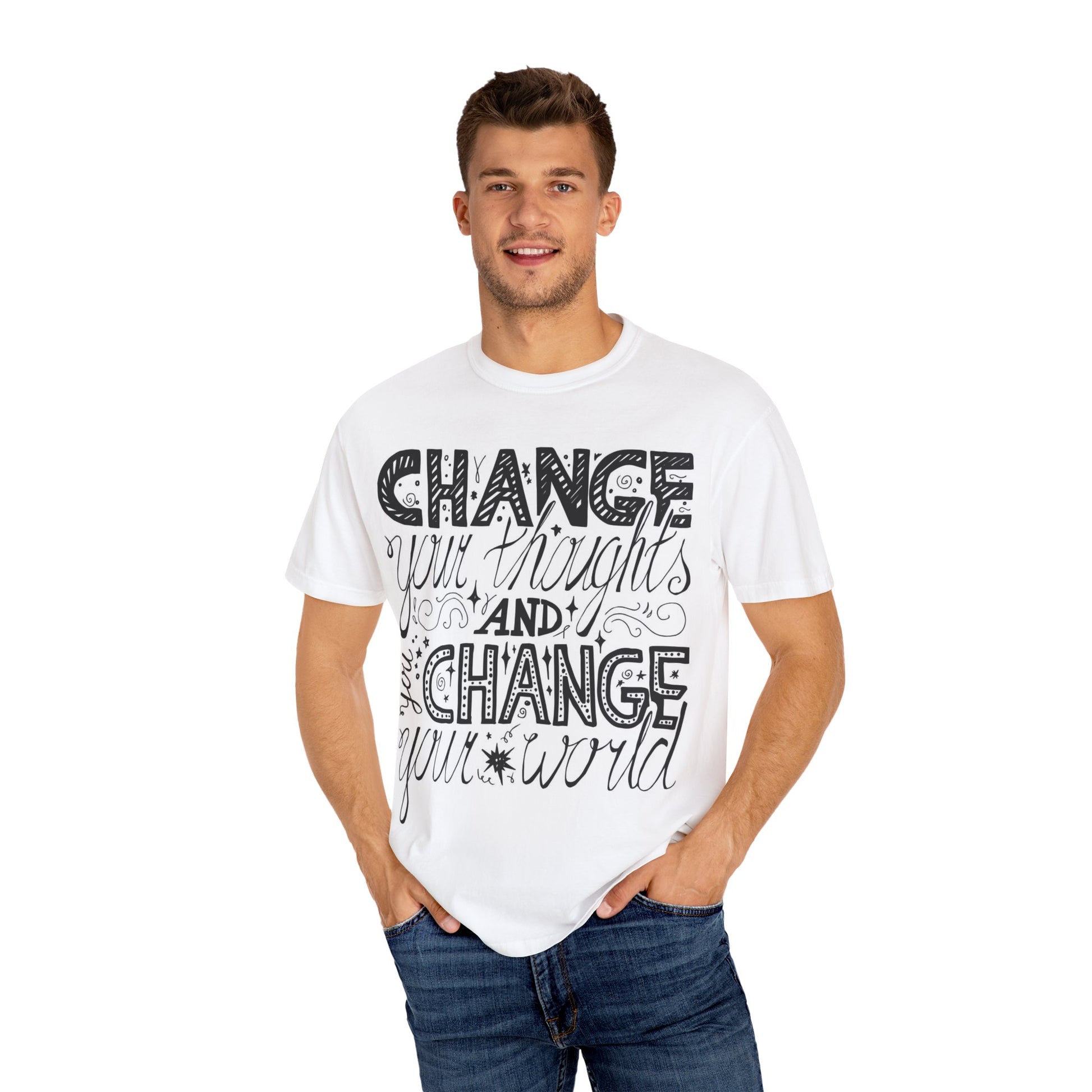 Inspirational 'Change Your Thoughts and Change Your World' T-Shirt