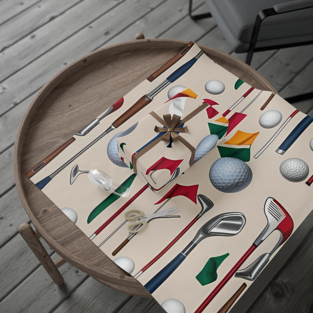 Golf-Themed Wrapping Papers for Sports Enthusiasts - Perfect for Gifts and Celebrations