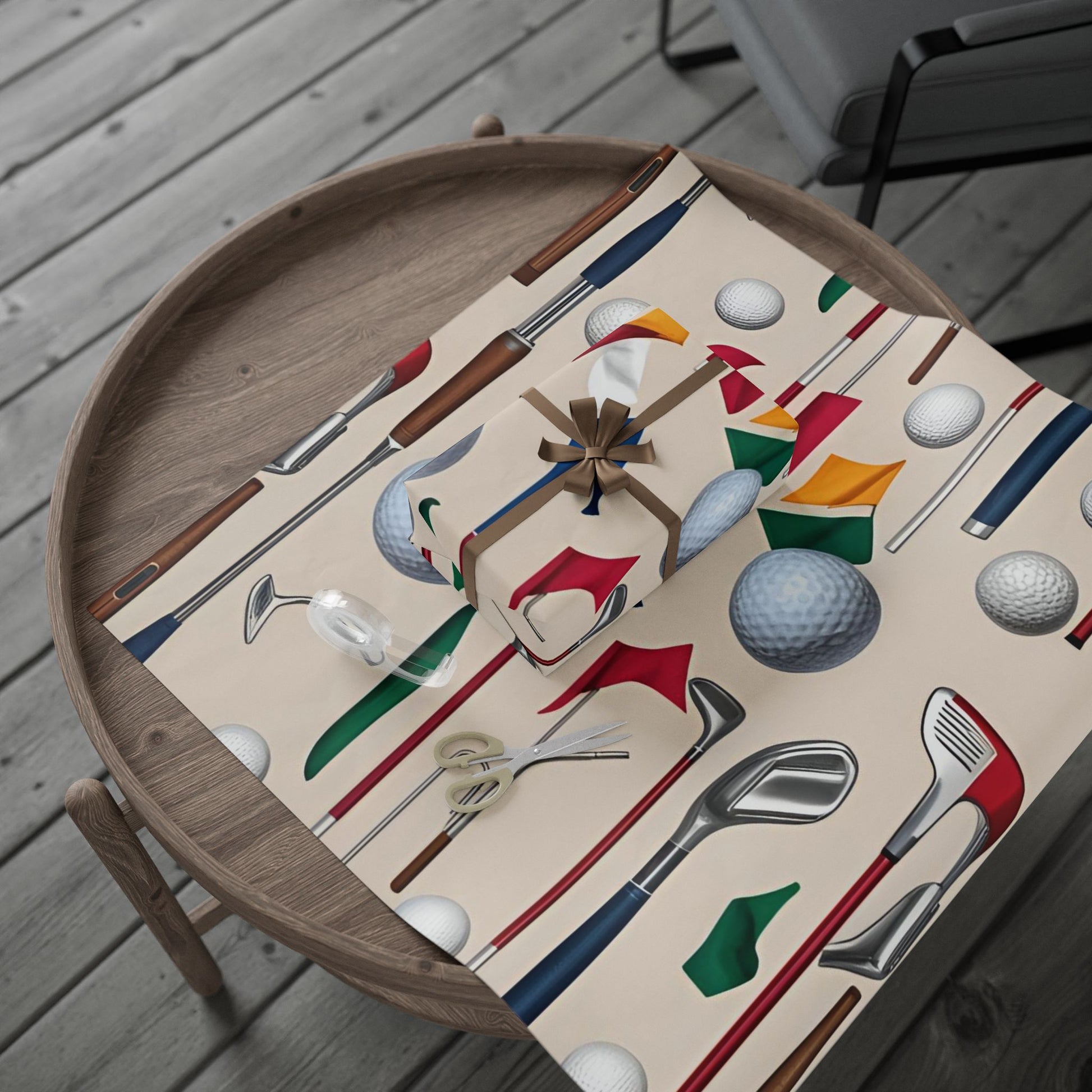 Golf-Themed Wrapping Papers for Sports Enthusiasts - Perfect for Gifts and Celebrations