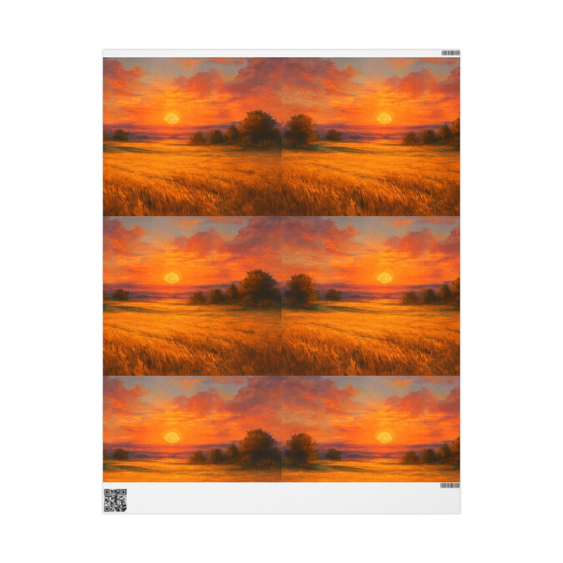 Bold Beautiful Red Sunset, a statement Wrapping Paper