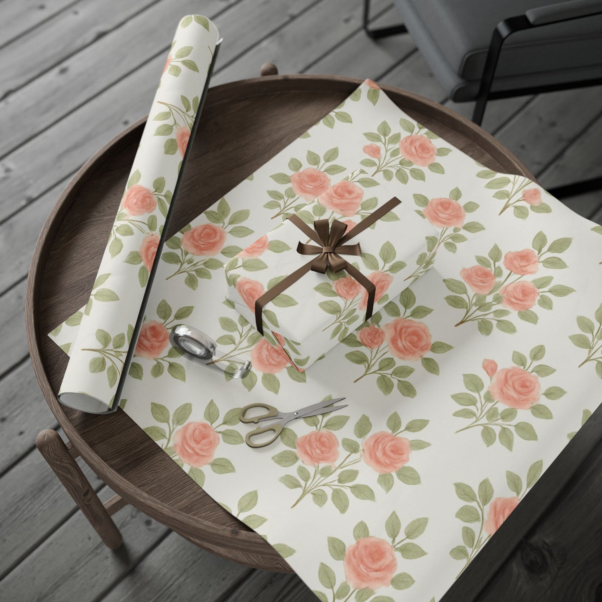 Vintage Rose Garden Wrapping Paper