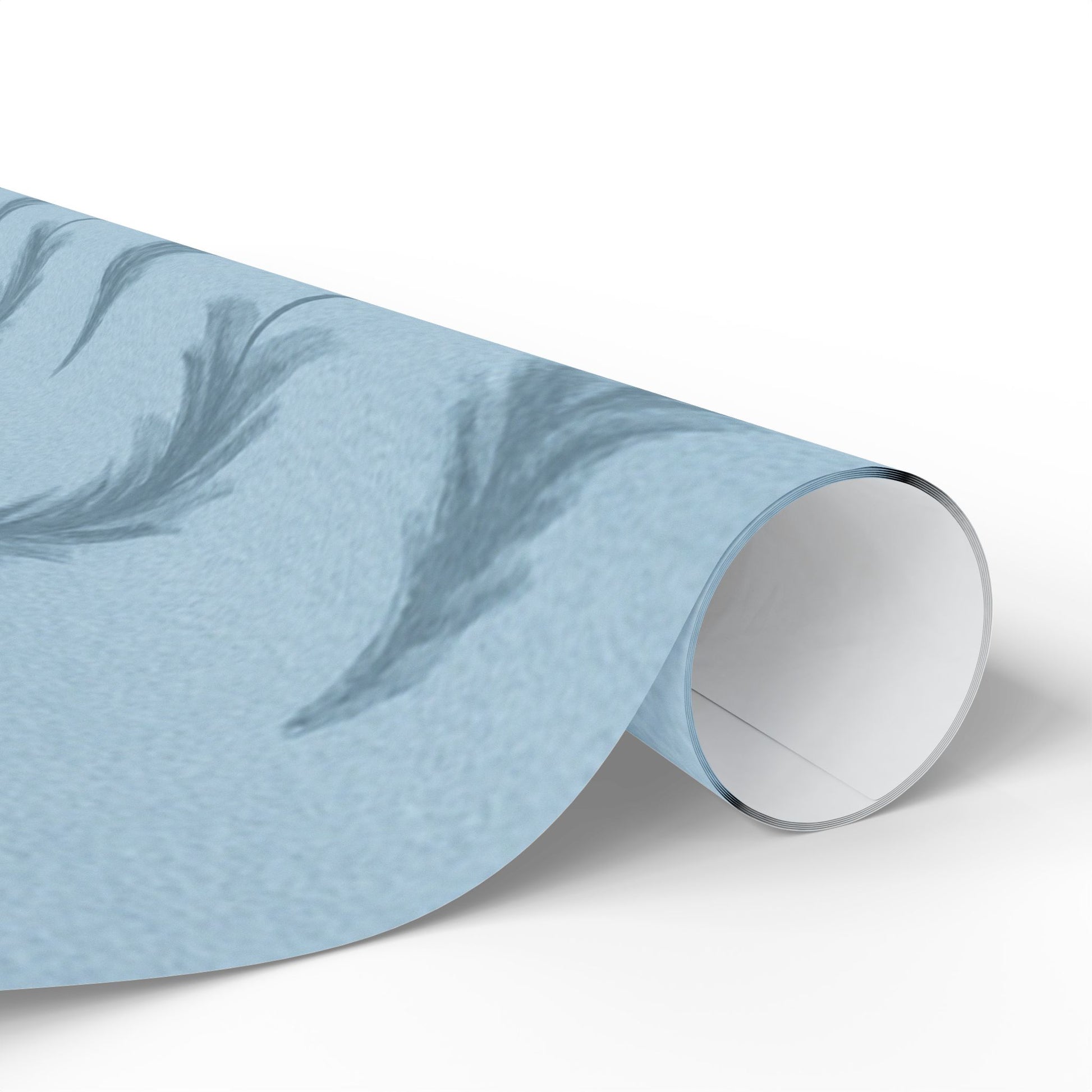 Winter’s Hush Tree Pattern Wrapping Paper – Elegant Woodland Holiday Gift Wrap - Beautiful Blue Wrapping Paper Roll, Holiday Gift Wrap