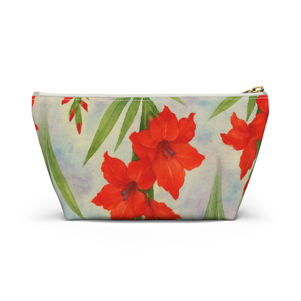 Floral Accessory Pouch – Vibrant Gladiolus Design