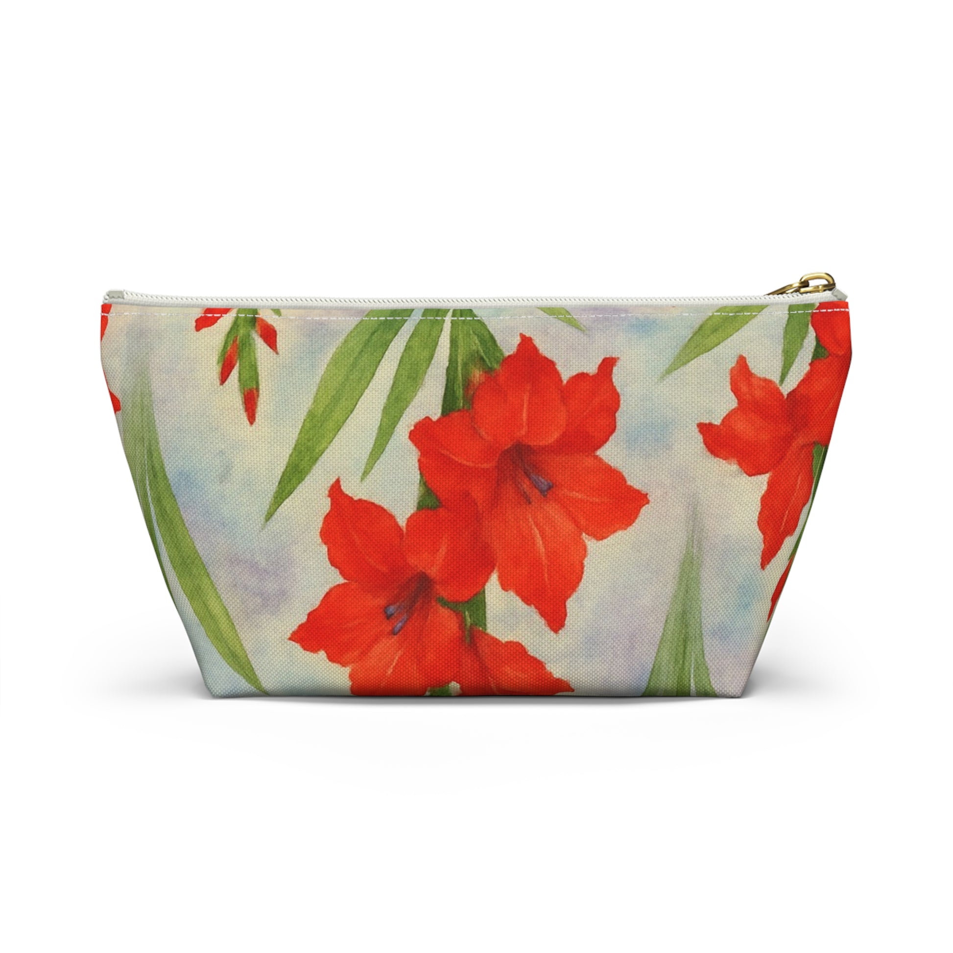 Floral Accessory Pouch – Vibrant Gladiolus Design