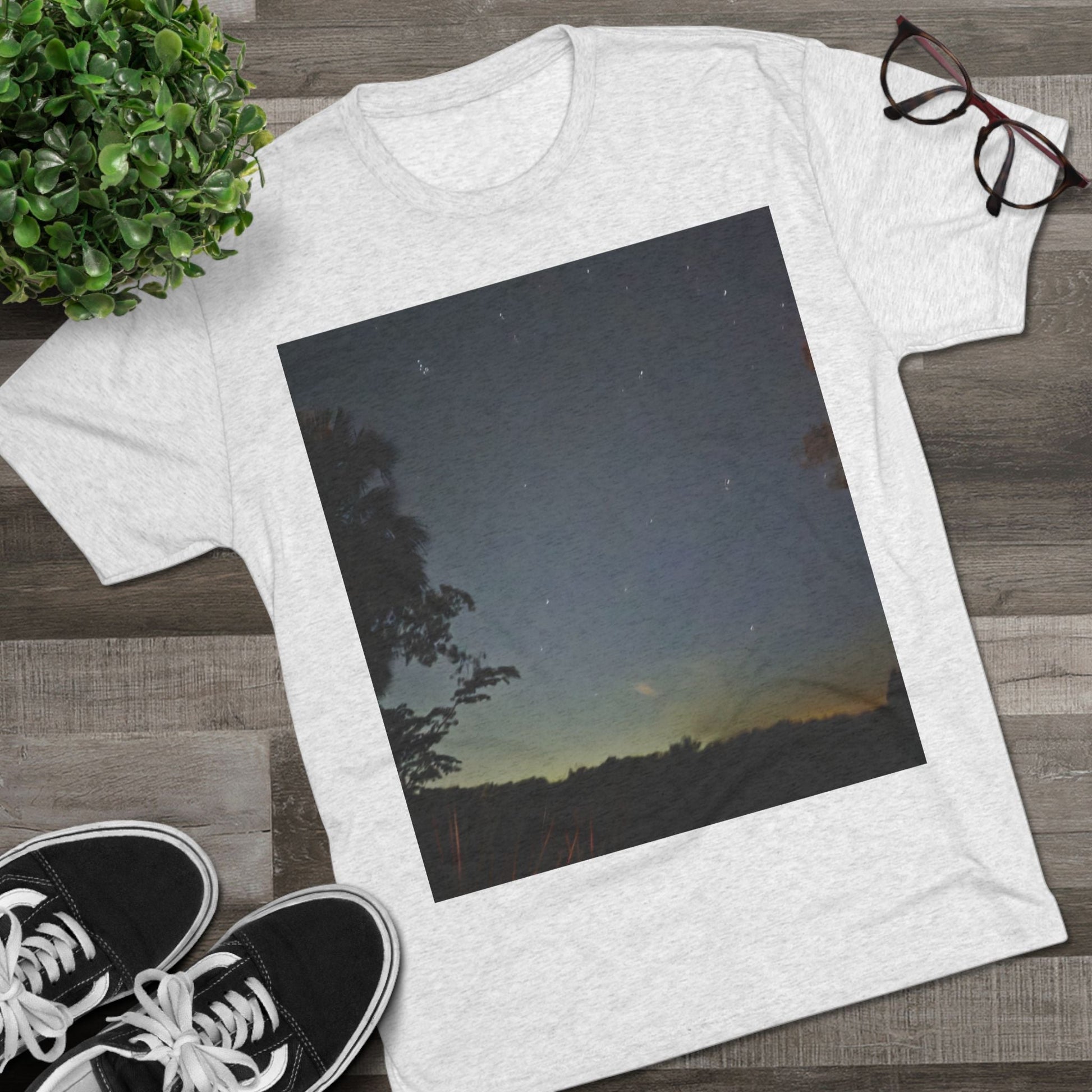 Twilight Over the Treetops – Starry Horizon T-Shirt