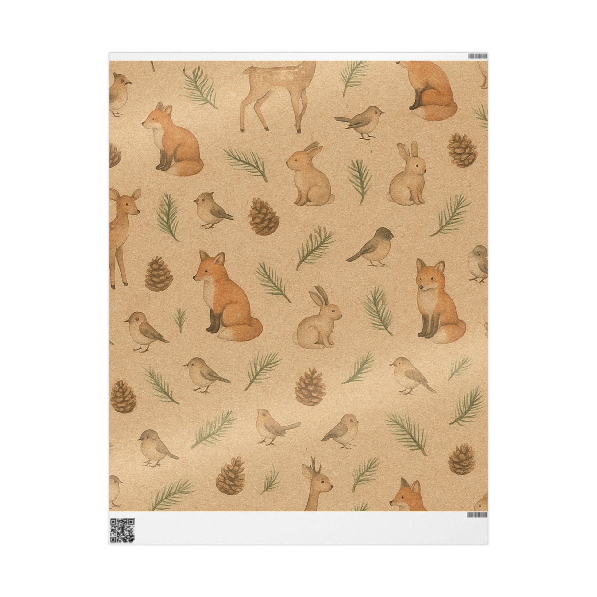 Handcrafted Wrapping Paper, Eco-Friendly Gift Wrapping, Rustic Nature Print, Ideal for Holidays, Birthdays, and Special Occasions