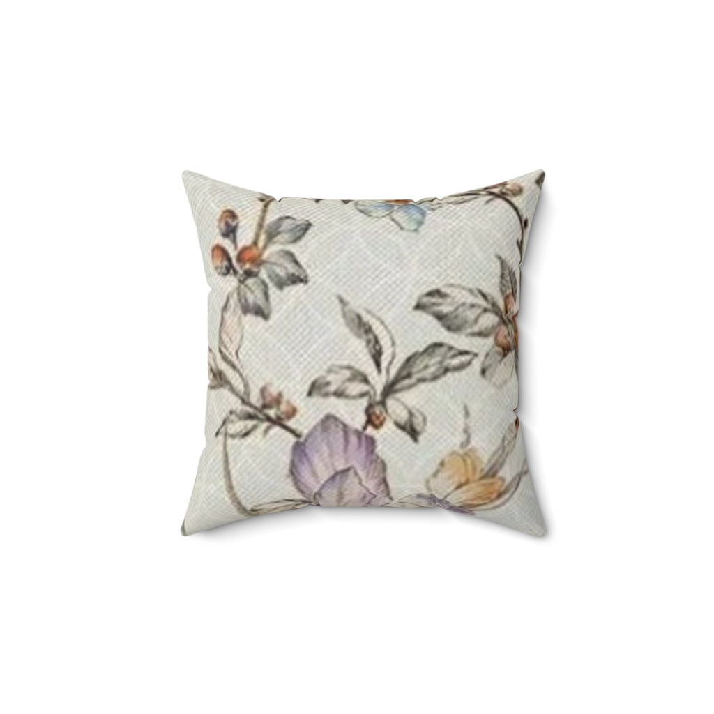 "Birdie" Spun Polyester Square Pillow – Cozy Decorative Cushion for Home Décor