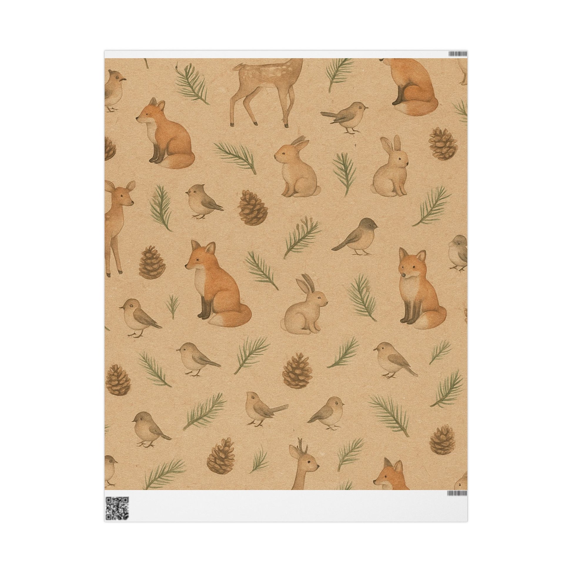 Handcrafted Wrapping Paper, Eco-Friendly Gift Wrapping, Rustic Nature Print, Ideal for Holidays, Birthdays, and Special Occasions