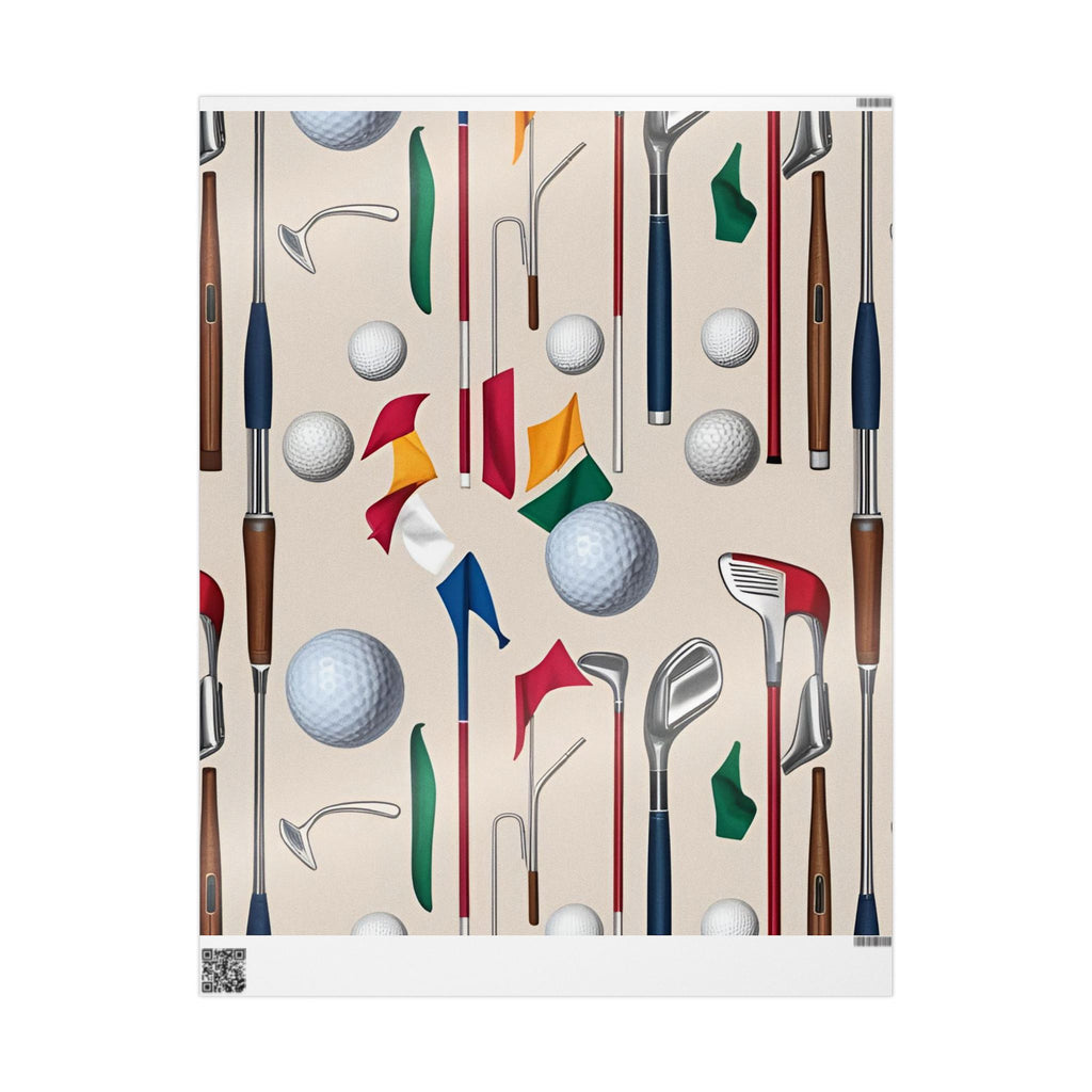 Golf-Themed Wrapping Papers for Sports Enthusiasts - Perfect for Gifts and Celebrations