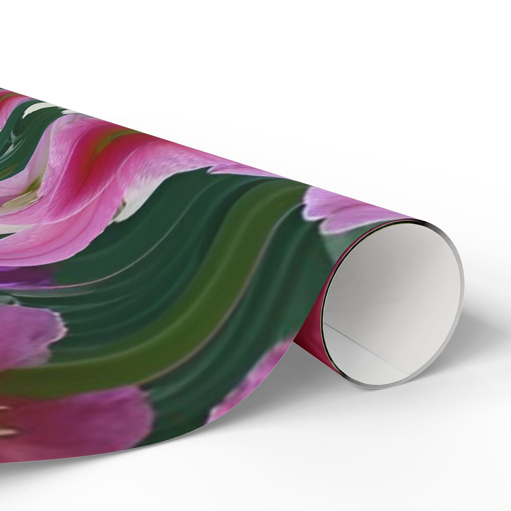 Pink and Cream Amaryllis Wrapping Paper – Elegant Large Floral Gift Wrap