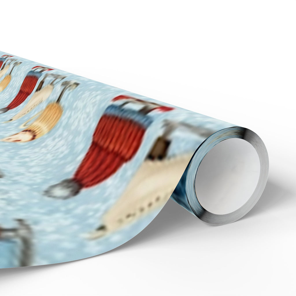 Ice Skates and Hot Chocolate Winter Wonderland Design - Christmas Wrapping Paper