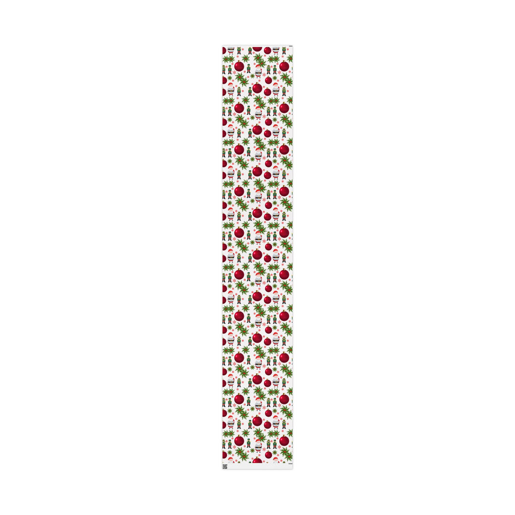 Santa & Nutcracker Christmas Wrapping Paper - Festive Winter Wrapping Paper - Holiday Spirit