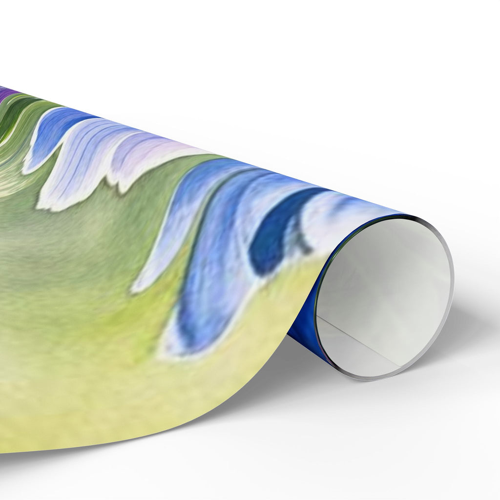 Purple & Blue Anemone Wrapping Paper – Elegant Botanical Gift Wrap Sheets