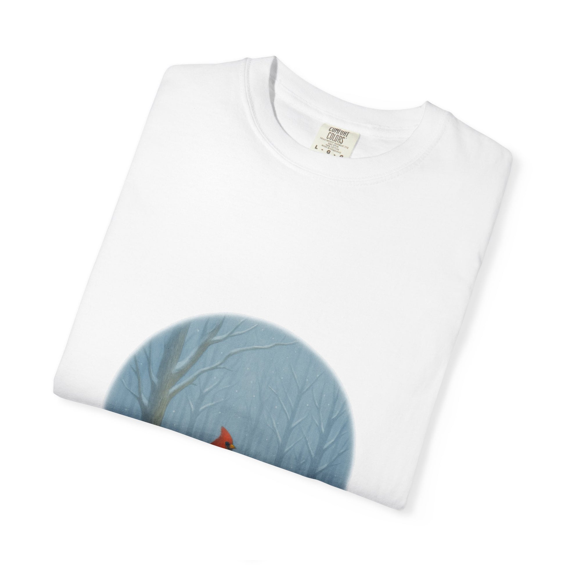 Winter’s Hush Cardinal T-Shirt – Peaceful Winter Scene - The Winter's Hush Collection