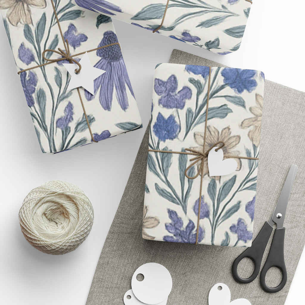 Lavender and Coneflower Wrapping Paper