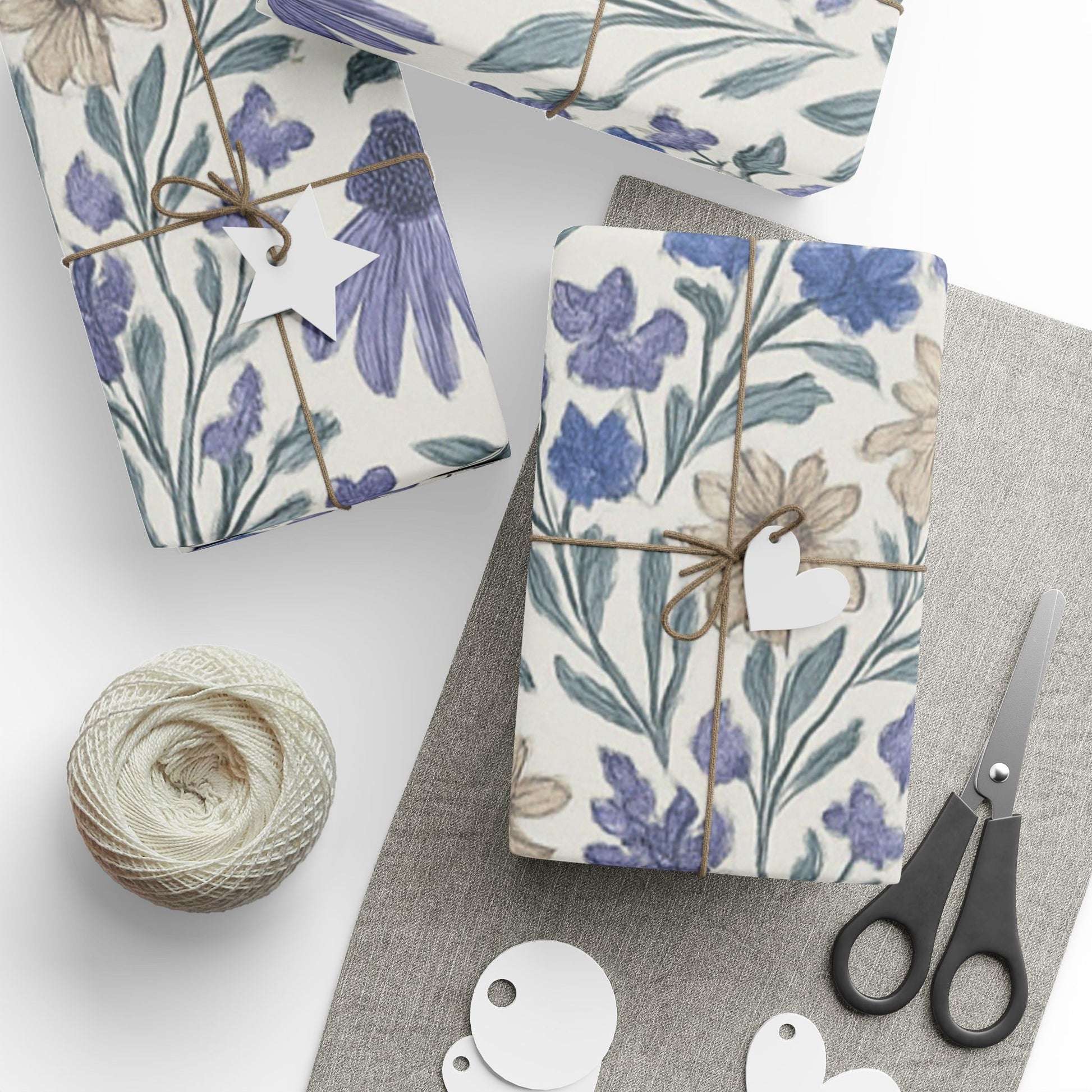 Lavender and Coneflower Wrapping Paper