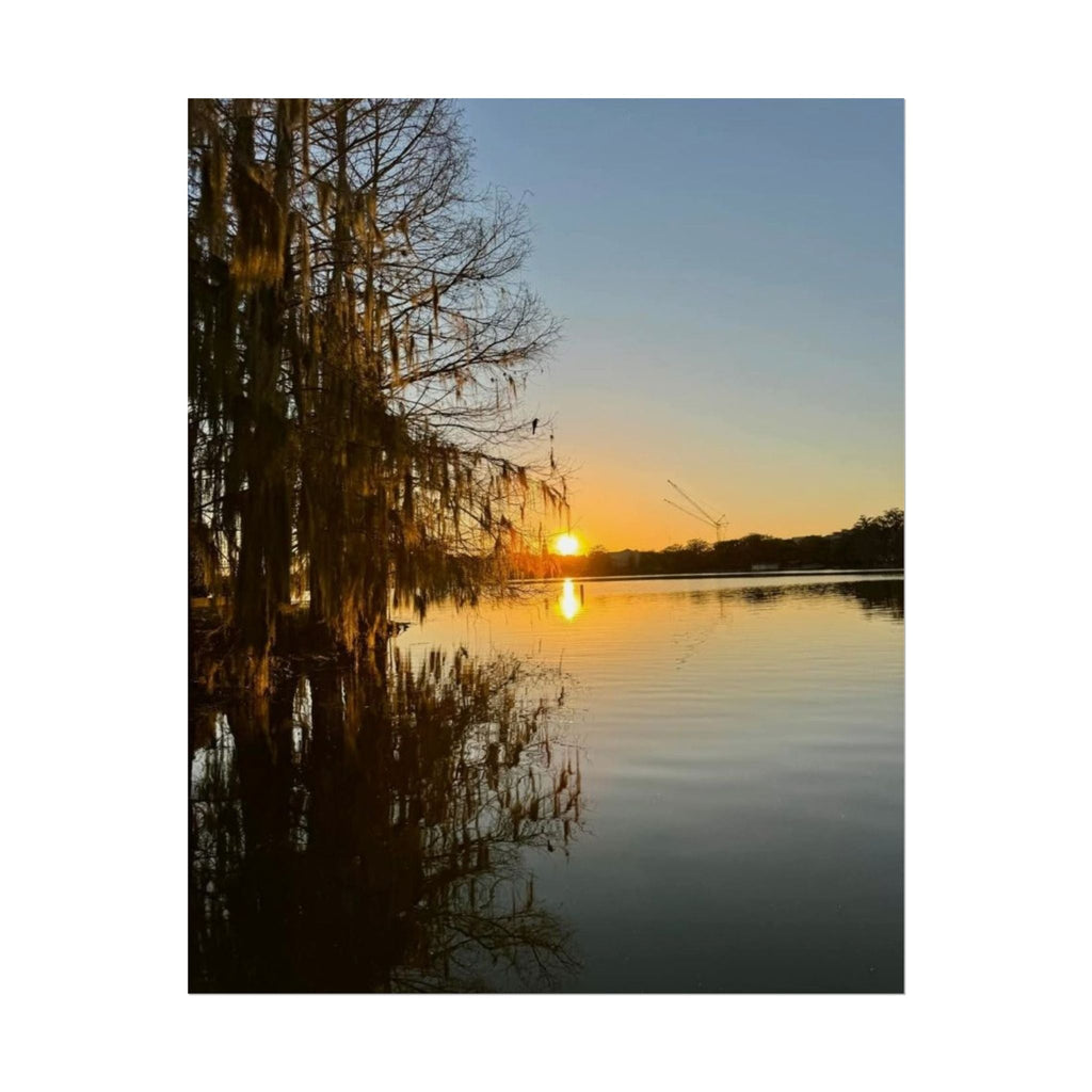 Serene Sunset Rolled Poster - Tranquil Nature Wall Art for Home Decor