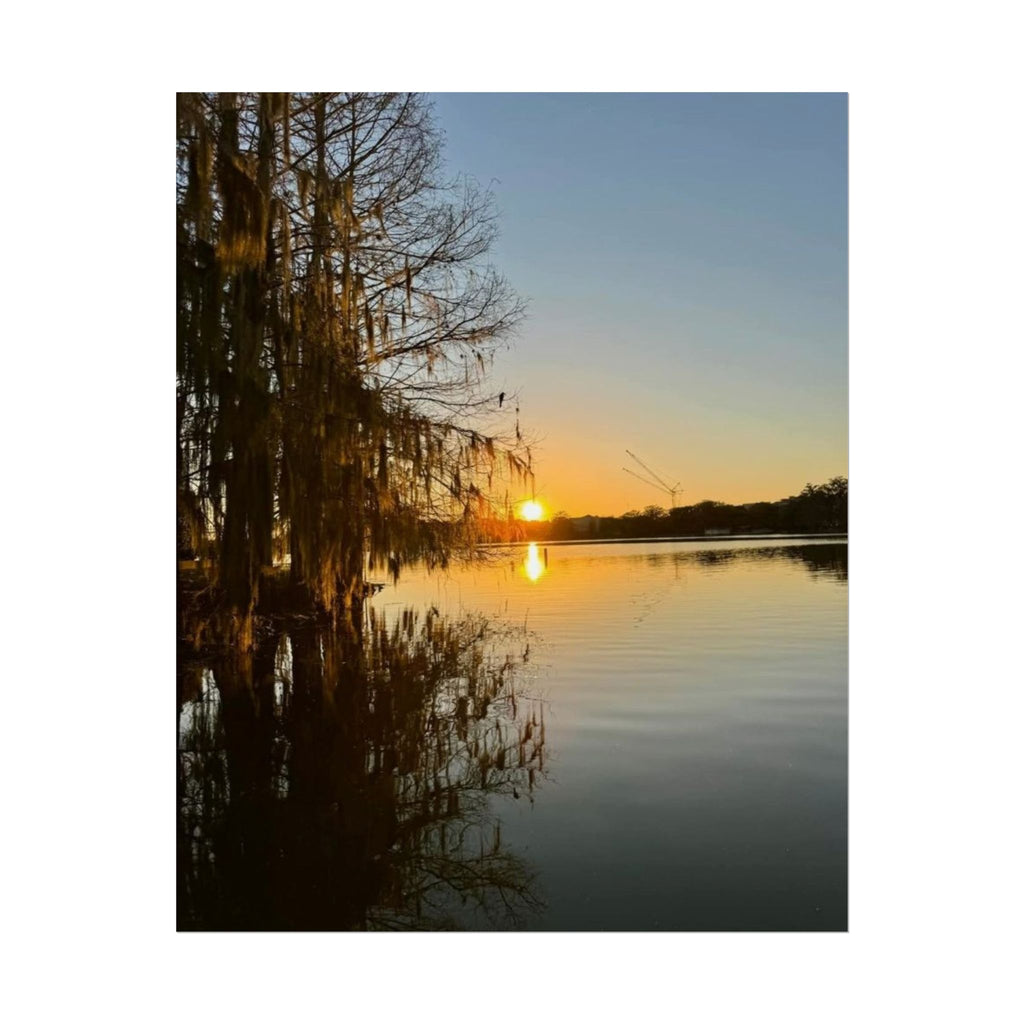 Serene Sunset Rolled Poster - Tranquil Nature Wall Art for Home Decor