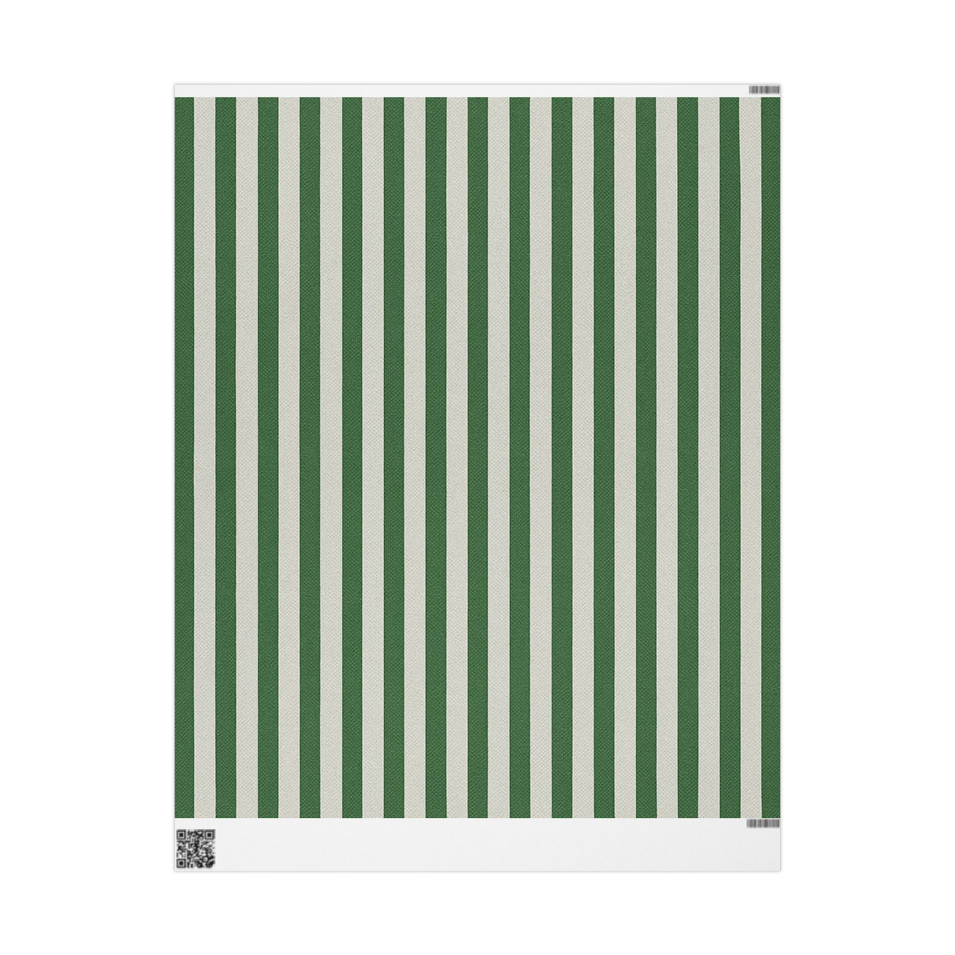 Elegant Green Striped Wrapping Paper for Holidays & Celebrations