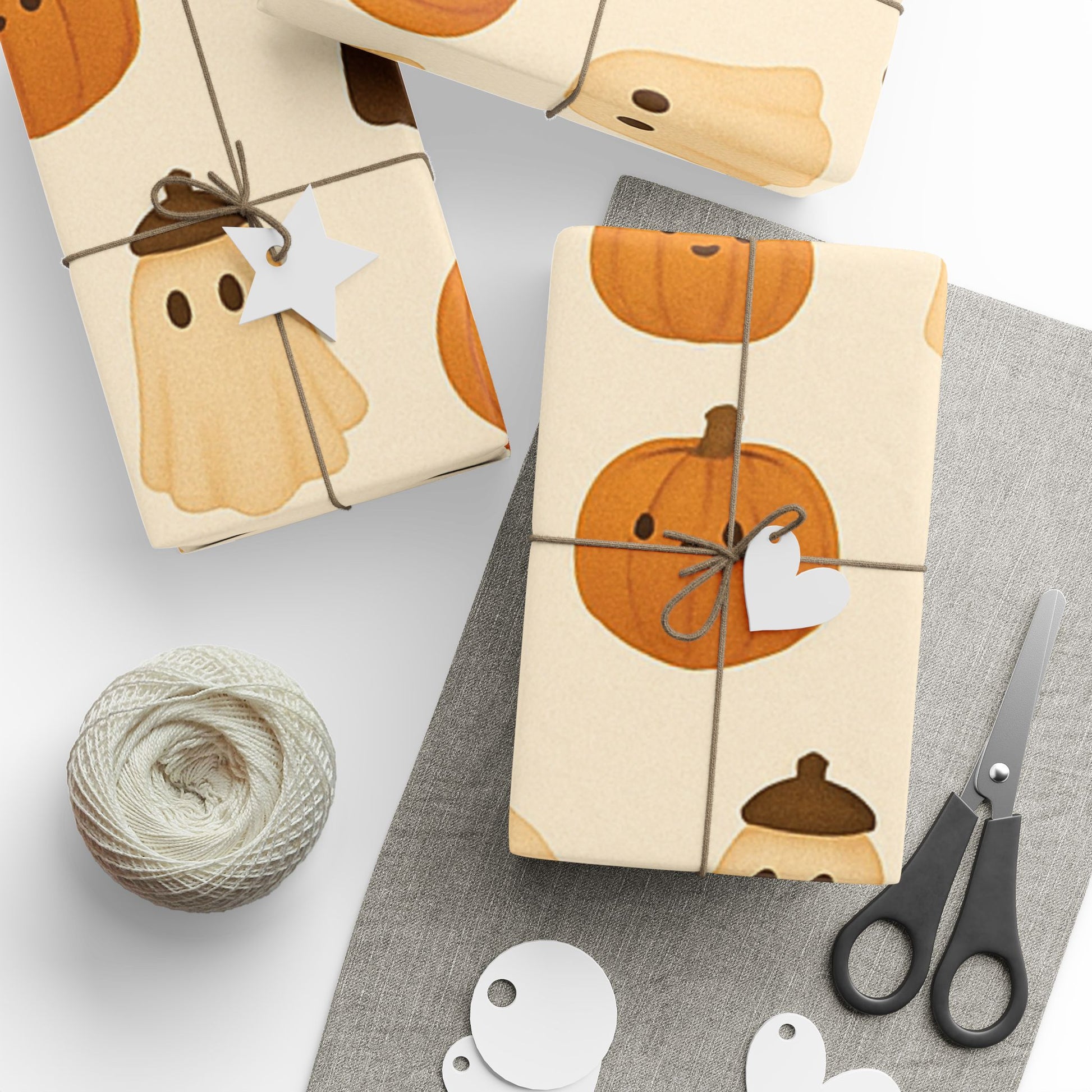 Halloween Enchanted Companions Wrapping Paper, Fall Party Supplies, Eco-Friendly Packaging