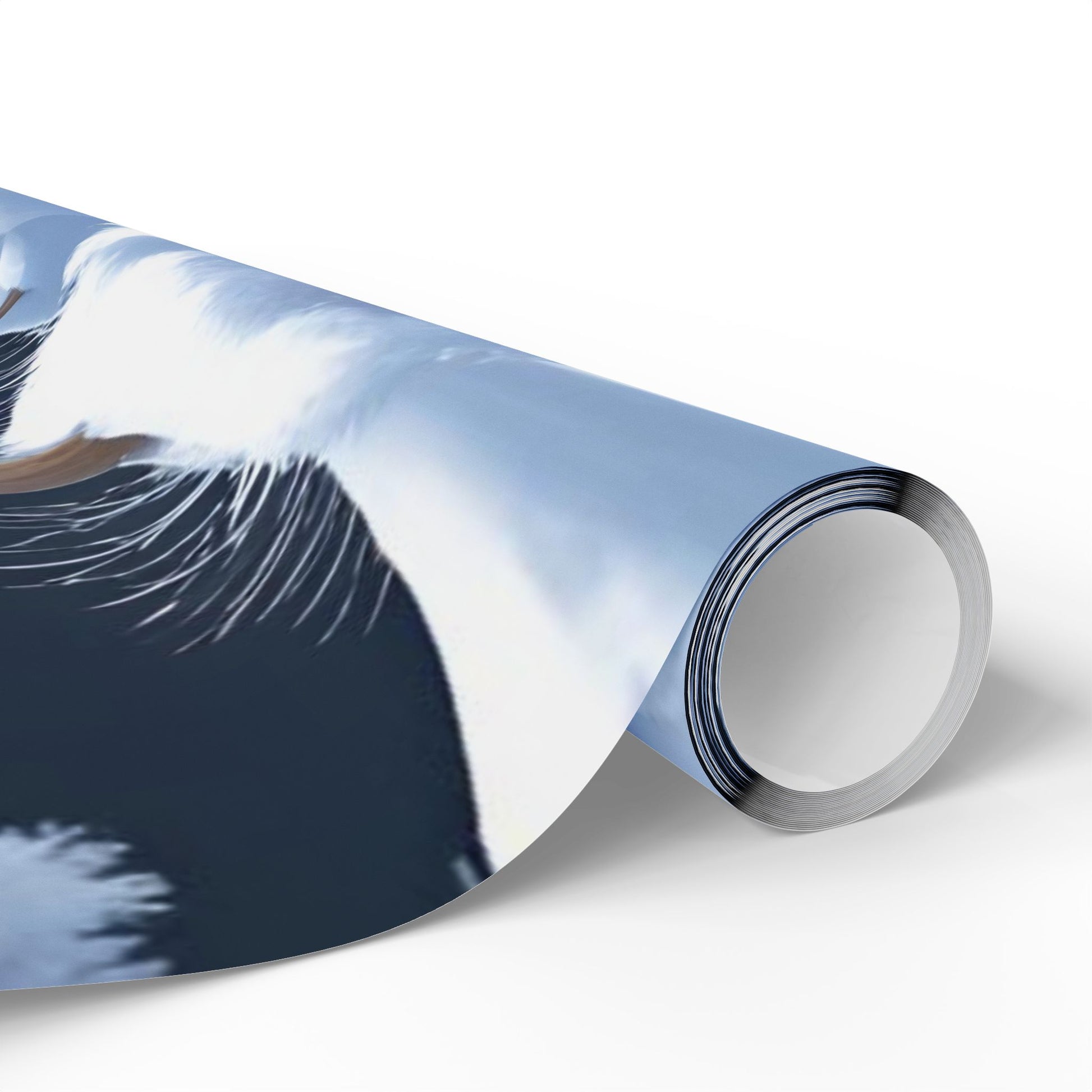 Winter Wonderland Forest Wrapping Paper – Snowy Trees and Falling Snowflakes