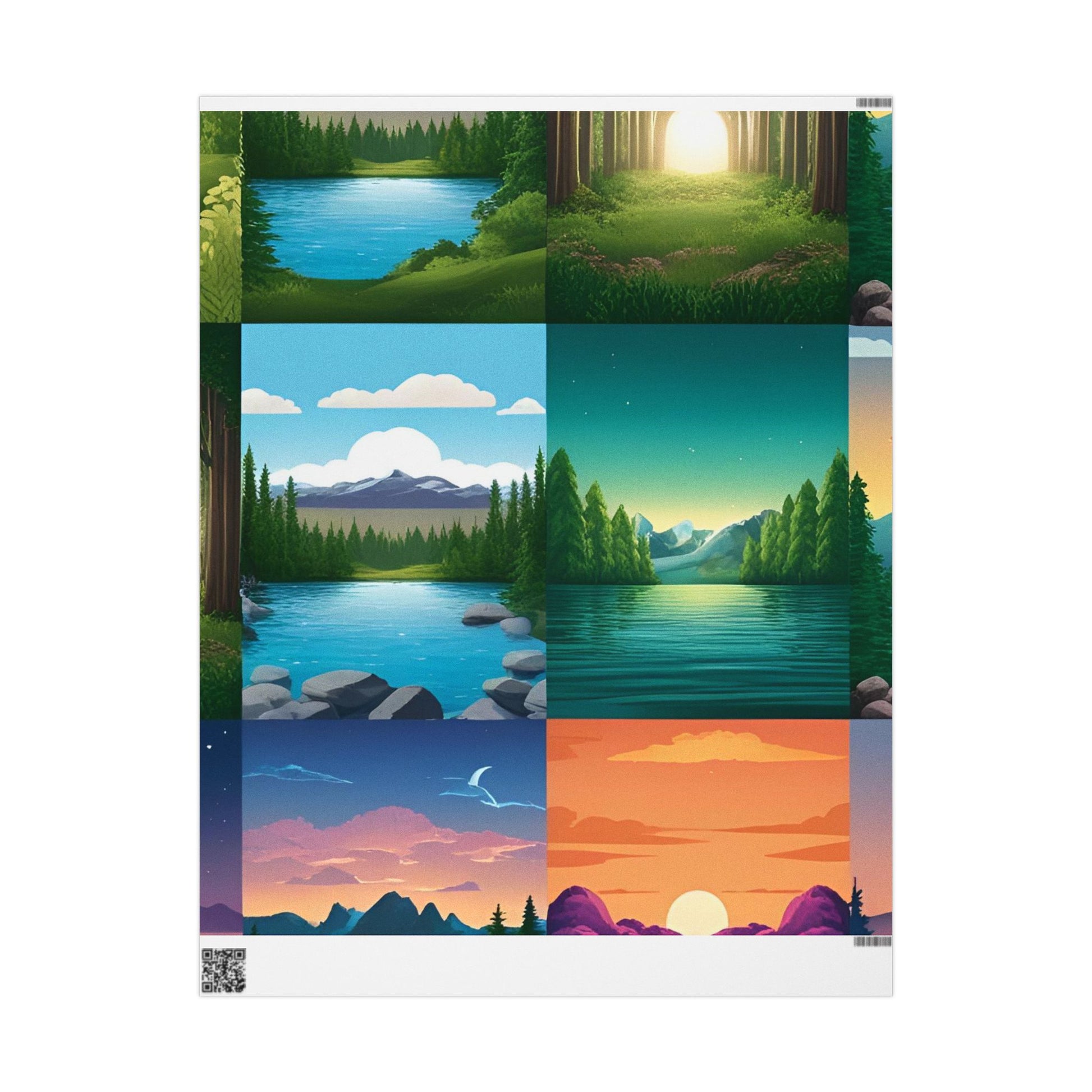 Multi-Landscape Wrapping Papers