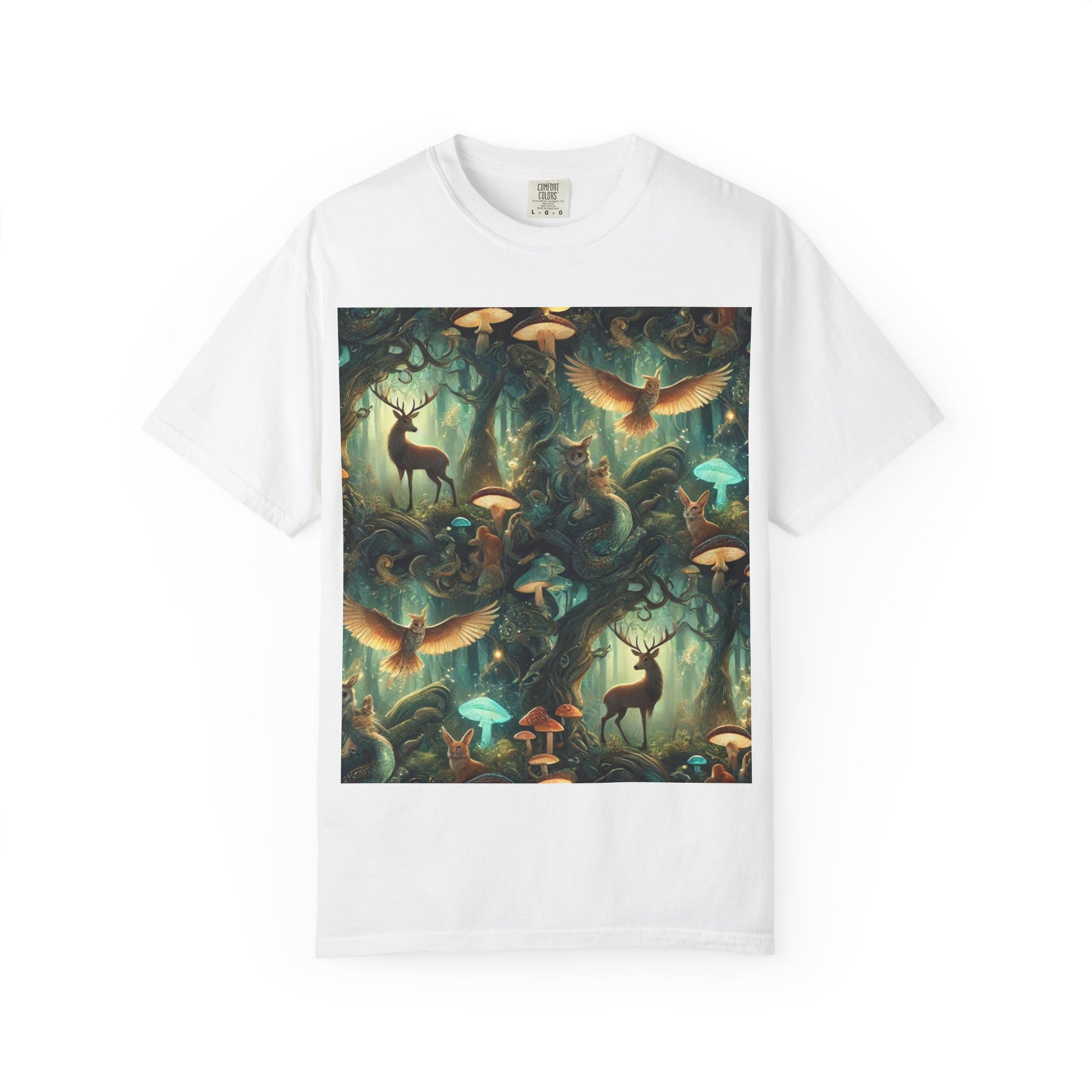 EPIC Enchanted Forest T-Shirt - Unisex Garment-Dyed Tee with Whimsical Wildlife Design