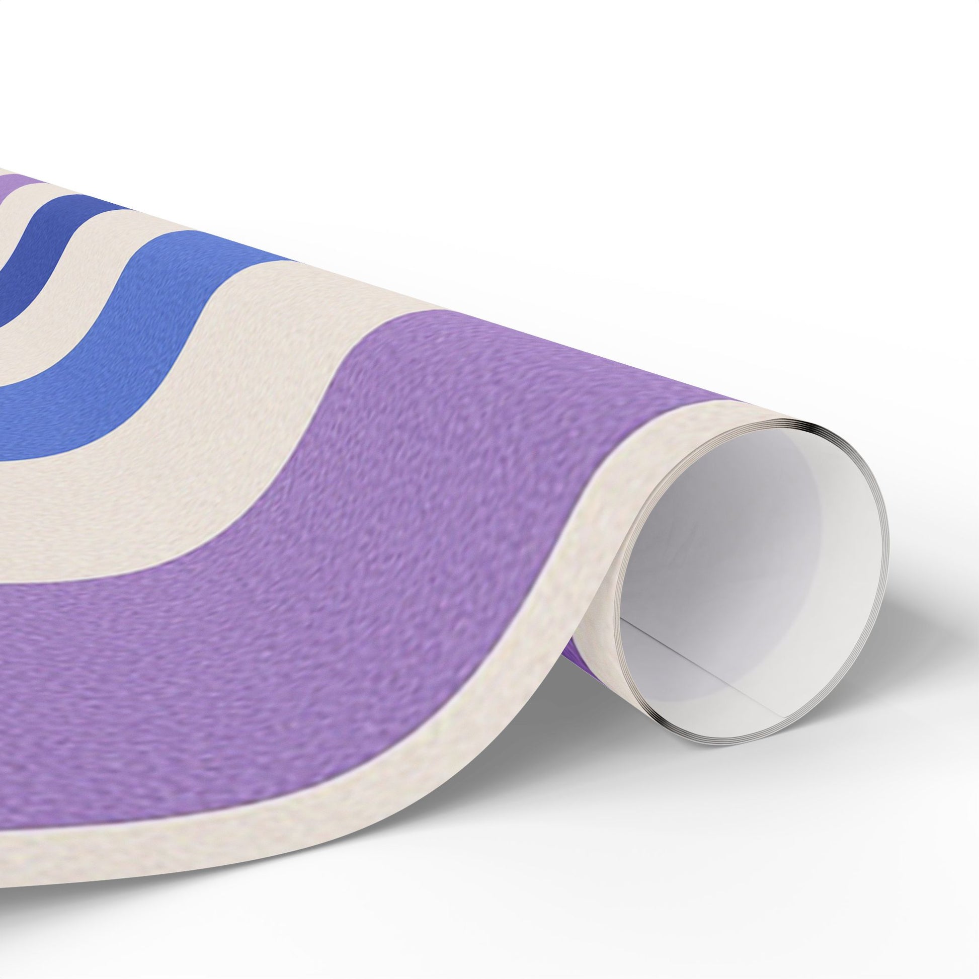 Blue and Lavender Striped Wrapping Paper