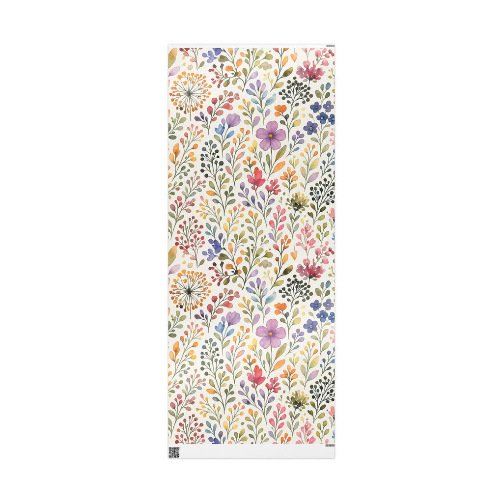 Delicate Watercolor Floral Wrapping Paper – Elegant Botanical Gift Wrap