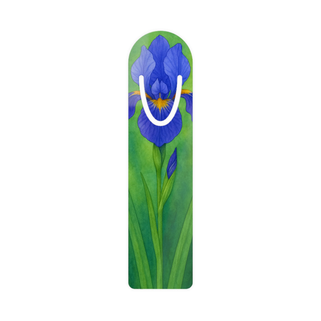 Elegant Iris Flower Bookmark - Beautiful Metal Page Holder for Book Lovers