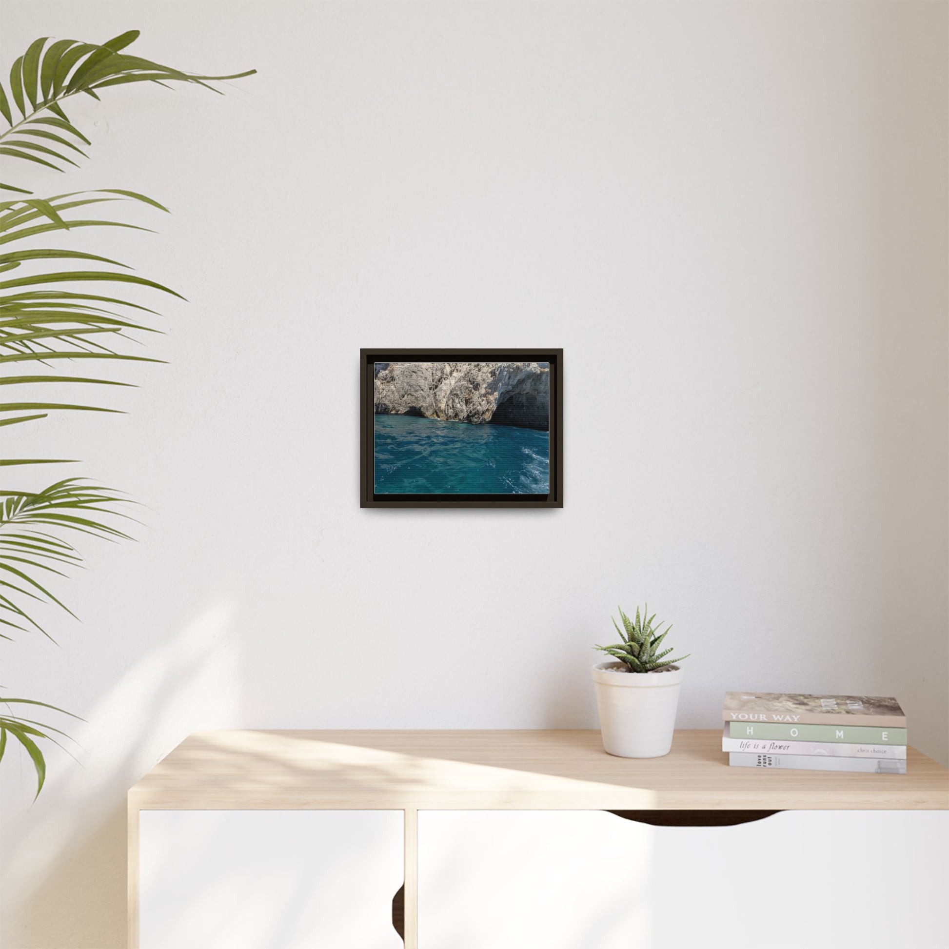 Ocean View Matte Canvas Wall Art, Coastal Decor, Beach House Gift, Framed Print, Nautical Wall Decor, Home Interior Artwork