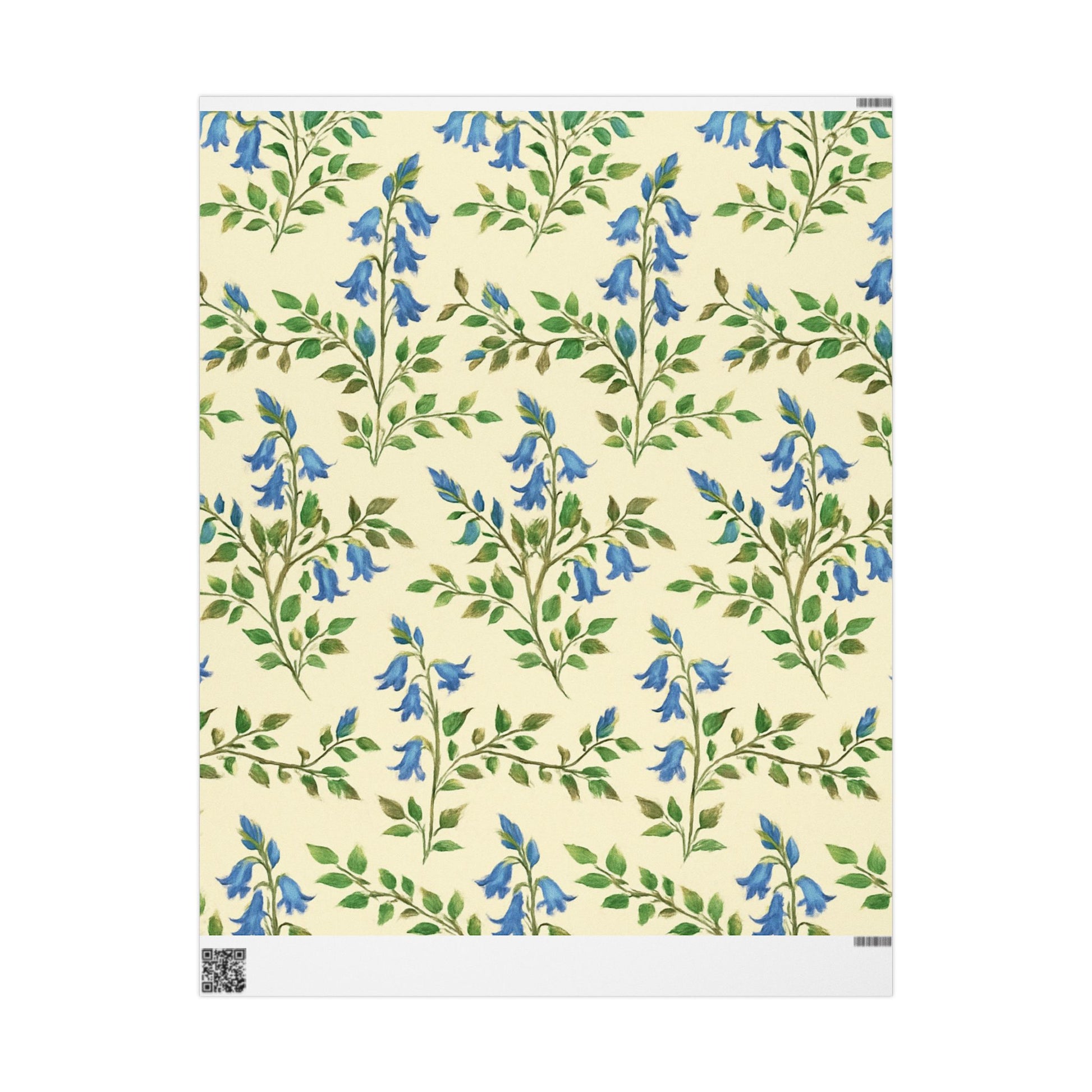 Bluebell Flower Wrapping Paper Watercolor Botanical Gift Wrap