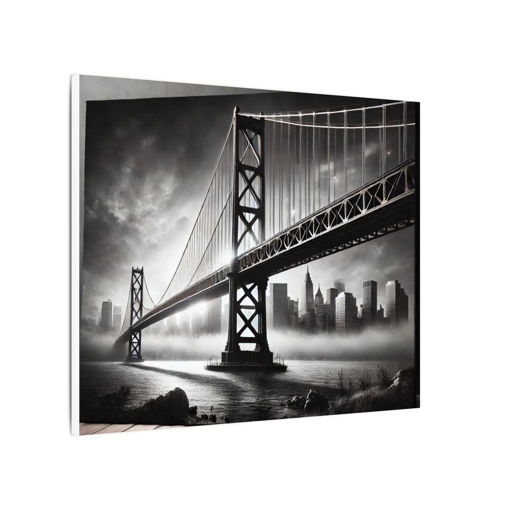 Horizontal Golden Gate Bridge Black & White Wall Art – Dramatic San Francisco Photography Print in Black Frame (2 of 3)