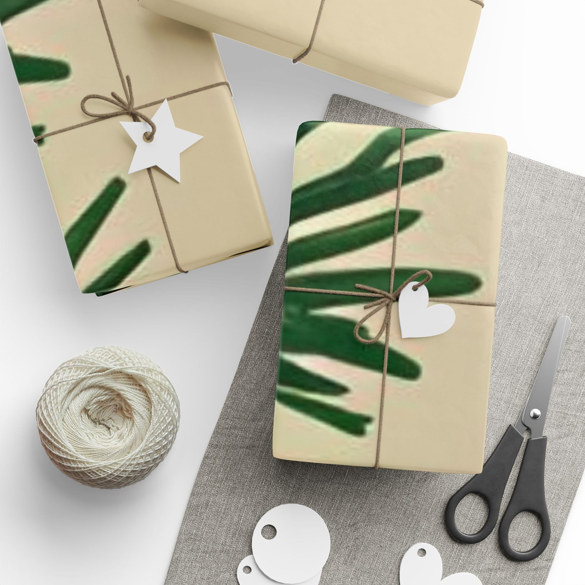 Simple Holly & Pine Christmas Wrapping Paper – Festive Holiday Gift Wrap