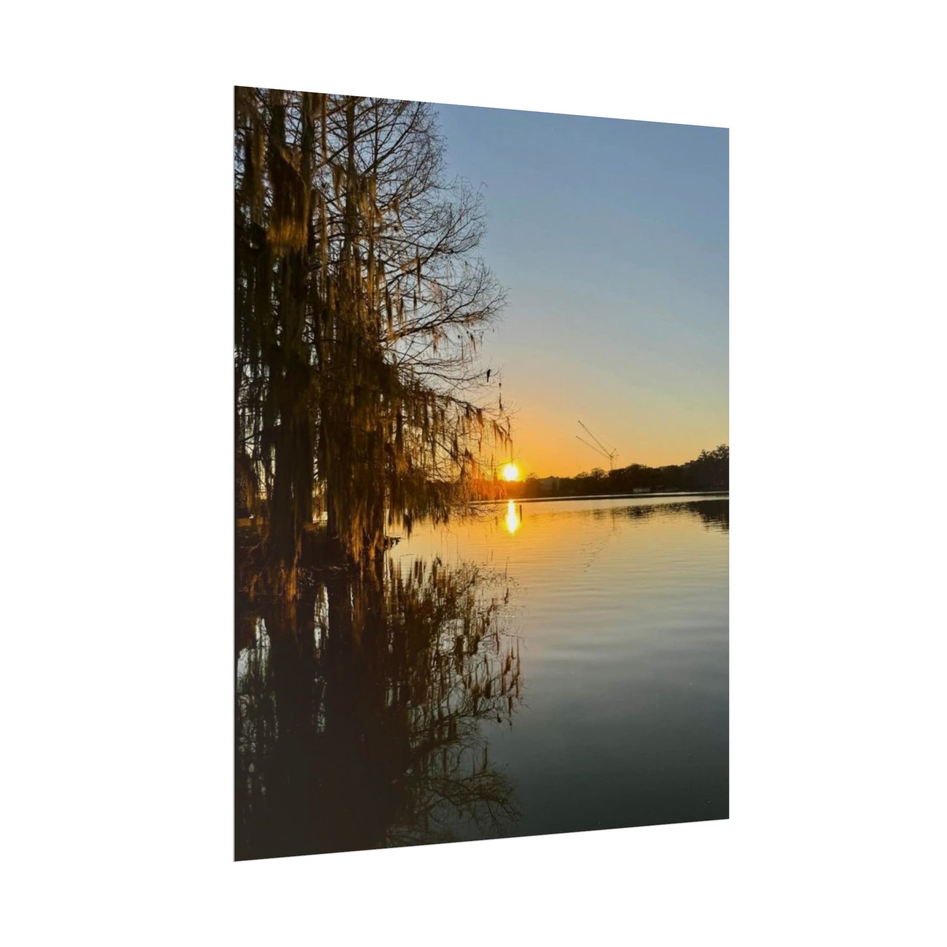 Serene Sunset Rolled Poster - Tranquil Nature Wall Art for Home Decor