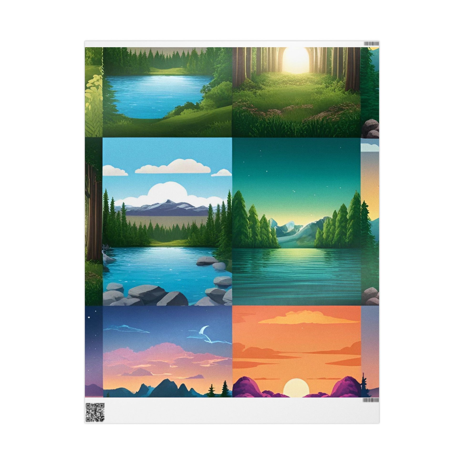 Multi-Landscape Wrapping Papers