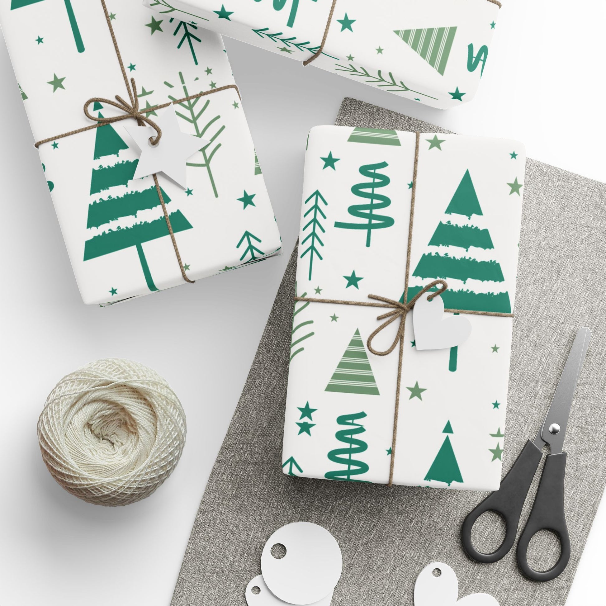 Whispers of Winter Christmas Tree Wrapping Paper – Elegant Evergreen Holiday Gift Wrap - As Designer