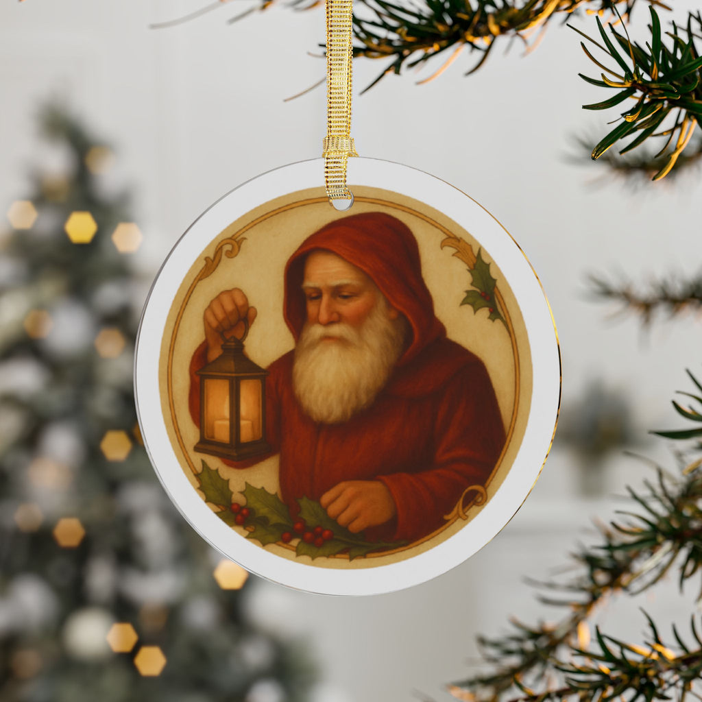 Father Christmas Lantern Ornament – Yuletide Reverie Victorian Christmas Keepsake - Christmas Tree Decoration