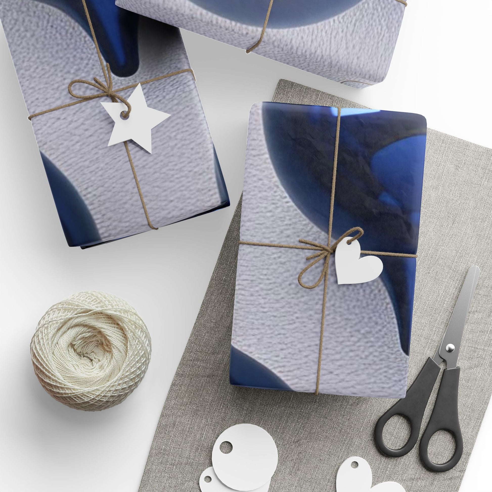Elegant Blue Ornament Wrapping Paper