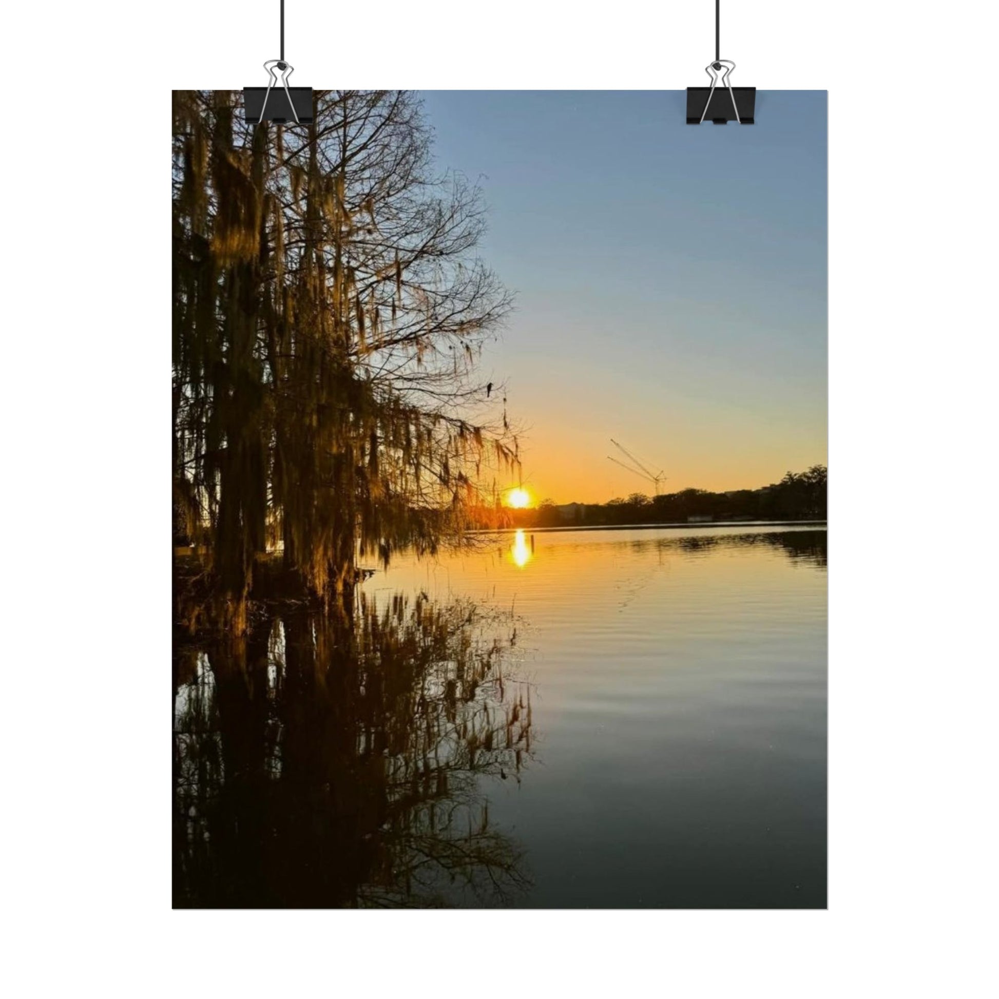 Serene Sunset Rolled Poster - Tranquil Nature Wall Art for Home Decor