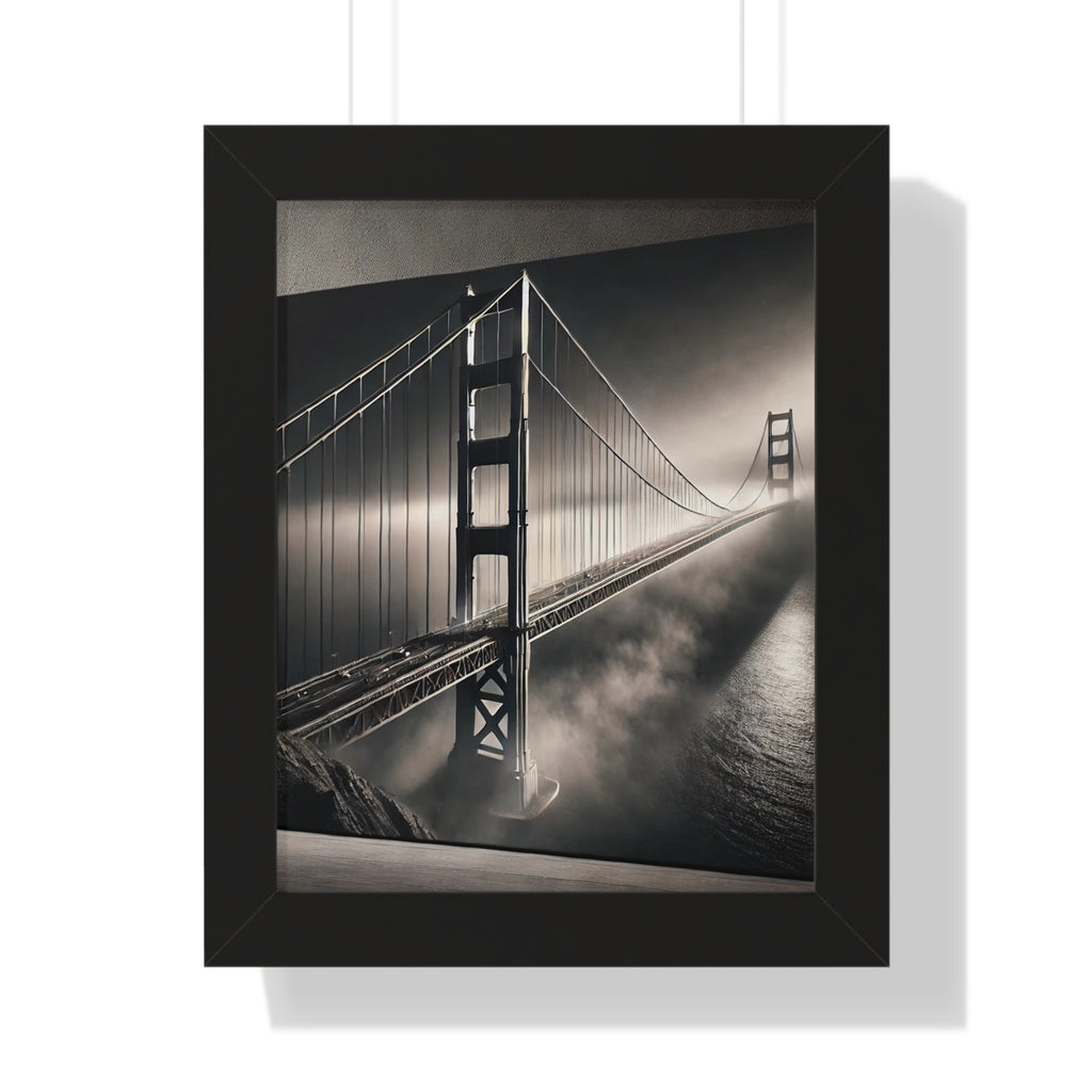 Golden Gate Bridge Black & White Wall Art – VERTICAL - Foggy San Francisco Photo  (1 of 3)