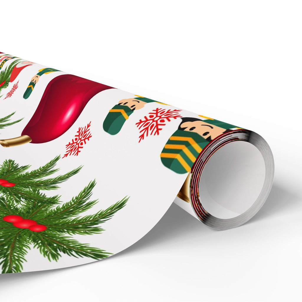 Santa & Nutcracker Christmas Wrapping Paper - Festive Winter Wrapping Paper - Holiday Spirit