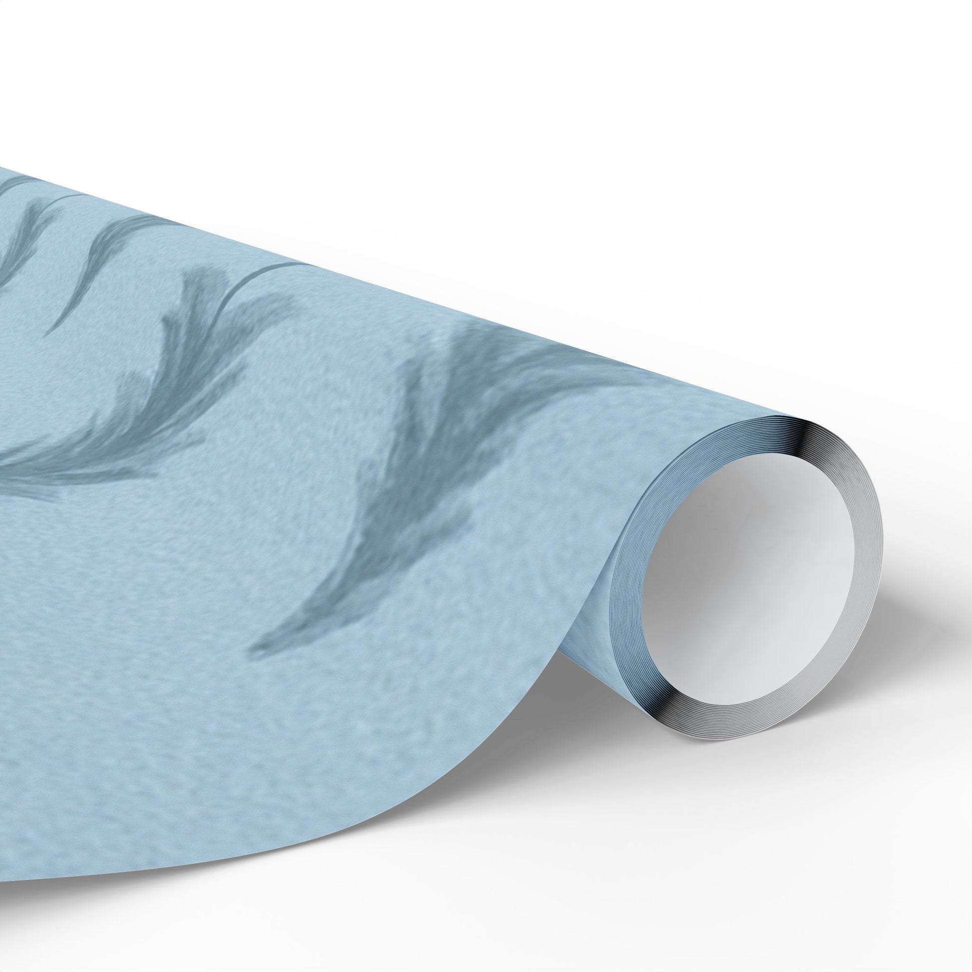 Winter’s Hush Tree Pattern Wrapping Paper – Elegant Woodland Holiday Gift Wrap - Beautiful Blue Wrapping Paper Roll, Holiday Gift Wrap